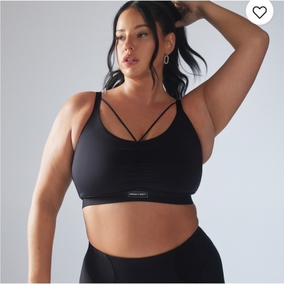 New Savage x Fenty Rhianna Curve Alert Medium Impact Sport Bra Black Caviar 4X - Picture 1 of 13